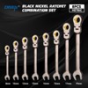 DISEN 12 Pcs Flex Head Ratcheting Wrench Set 90 Teeth,