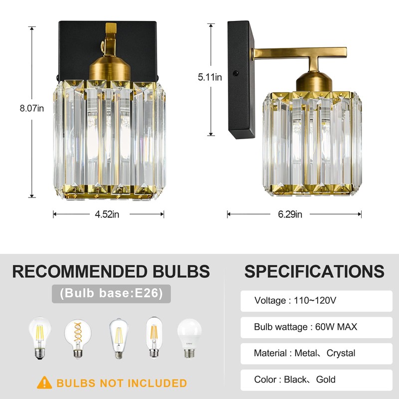 FDPBY Modern Wall Sconce Set of Two Indoor Wall Lamp