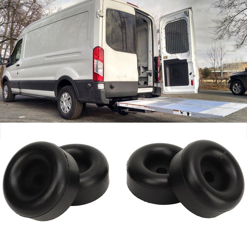4PCS 2.5inch Trailer Ramp Door Rubber Bumper Round with Hole