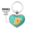 Cute Dumbo Octopus Keychain Heart Love Metal Key Chain Ring