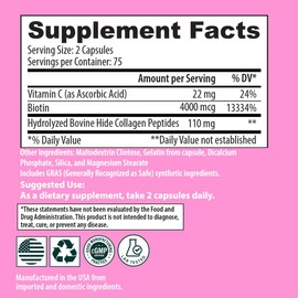 Sanar Naturals Collagen Pills with Biotin, Vitamin C - Supports Healthy Hair, Skin and Nails - Boost Hair Growth & Strong Nails - Collagen Biotin Supplement, 150 Capsules