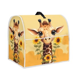 Upetstory Sunflower Giraffe Stand Mixer Cover Compatible with Kitchen 6 8 Quart Bowl Lift Kitchen Mixer Cover Kitchen Appliance Dustproof Covers with Accessories Pockets