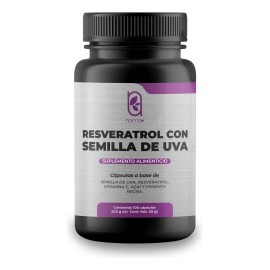 Resveratrol 100 Cáps Con Semilla De Uva, Acai Y Pimienta