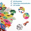 Bgraamiens Puzzle-Blooming Color-1000 Pieces Gradient Puzzle Color Challenge Blue Board
