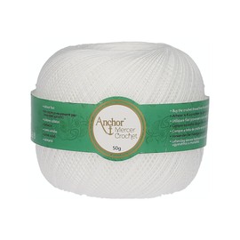 ANCHOR Mercer Crochet, Thickness: 60, Packaging: 50G, Running Length: 757M 7901 Crochet Threads