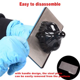 BIQU Mars Series Resin Build Plate+Magnetic Sheet, 135X75mm Resin Flexible Steel Plate Flex Bed for Elegoo Mars/Mars C/Mars Pro/Phrozen Sonic Mini 4k /Monoprice Mini Deluxe SLA/Wanhao D7 3D Printer