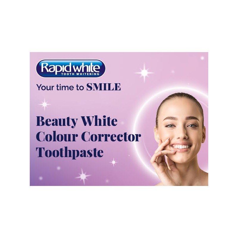 Rapid White Beauty White Toothpaste For 7x Whiter Teeth Without