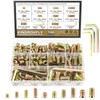 Kindroufly 146 Pieces 1/4"-20, 5/16"-18, 3/8"-16 Threaded Inserts, Nut Inserts,