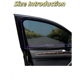 luvilly2 Pack Breathable Mesh Car Window Sun Shade Cover, Car Window Screens，UV Protection Sunshade Mosquito Net Curtain, Protect Privacy for Pets/Family（23.6"*27.5"）