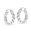 LeCalla 925 Sterling Silver Chunky Chain Hoop Earrings for Women