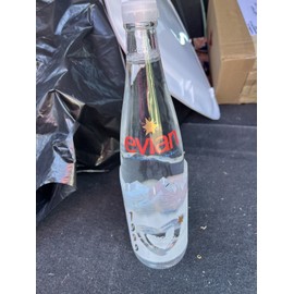 1999 Evian Collectible Glass Water Bottle Unopened Rare Limited Edition