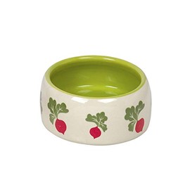 Nobby Rodent Ceramic Feeding Trough Radish, Diameter 12 x 5 cm, 0.25 L, Pack of 1