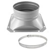 6 Inch Duct Connector Flange, Metal Straight Pipe Flange Square