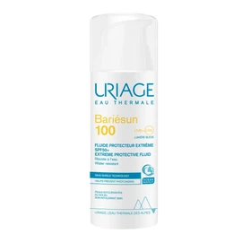 Uriage Bariesun 100 Extreme Protection Fluid LSP50+ 100 Sunscreens with Very High Protection for the Face with Organic Filters & Vitamin E - for Sunburn Tendy Skin - Waterproof - 50 ml