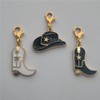 3pcs in Set Cowboy Boots and Hat Clip on Charm