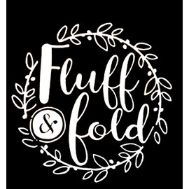 Laundry Room Decor Sticker for Washer & Dryer Self Service Laundry Fluff & Fold Vinyl Sticker Set Vinyl Mural, 13.5" (13.5")