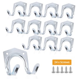 12 Pack Tool Garage Hooks Garden Tool Storage Organiser Heavy Duty Hooks for Hanging Ladder, Ropes, Garden & Garage Tools