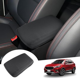 GAFAT MG ZS Facelift 2022 2023 2024 (Manual Transmission) Centre Armrest Cover, MG ZS Facelift from 2022 - Centre Console Armrest Protection, PU Microfibre Leather Padding, MG ZS Accessories