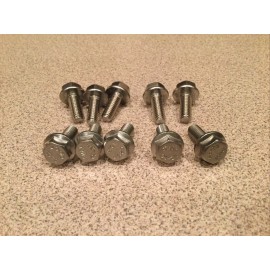 Unbranded (10) M6 X 1.00 X 16 Stainless Steel DIN 6921 A2 Hex Flange Bolts M6x16mm Flange