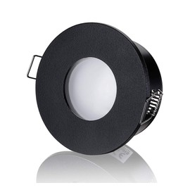 lambado® LED Spotlights Flat for Bathroom IP65 in Black - Modern Ceiling Spotlight for Outdoor Use Including 230 V 5 W Spotlight Warm White Dimmable - Bright and Economical