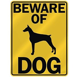 BEWARE OF " DOBERMAN PINSCHERS " PARKING SIGN DOG