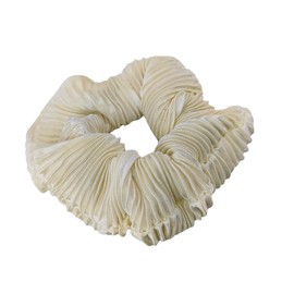 Satin Scrunchie Headband Set - 2 Pieces - 12cm Diameter - Pink & White - Soft & Gentle on Hair - For Girls & Teens - Includes Gift Box