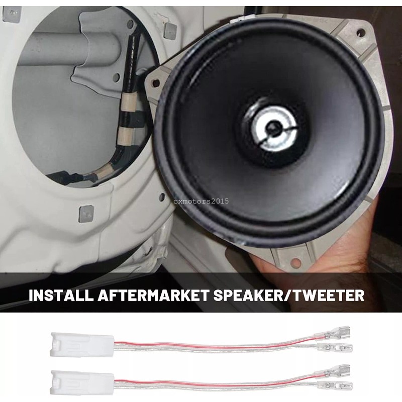 Red Wolf Upgrade 6.5" Speaker Wire Harness & Brackets For