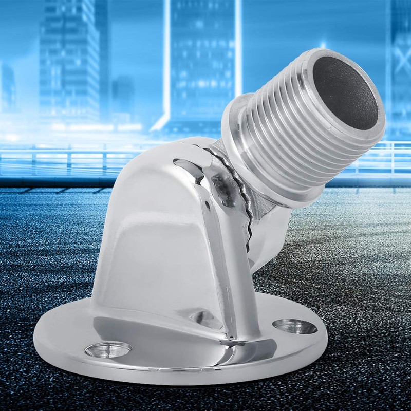 Walfront High Hardness 316 Stainless Steel Boat Antenna Base Mount