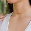 Carnelian Beaded Chain Choker in 14k Gold Fill