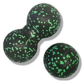 Juego De 2 Pelotas De Masaje De Cacahuete: Pelota Doble Para Terapia De Puntos Gatillo, Liberación Miofascial, Masaje De Tejido Profundo Y Relajación De Músculos Tensos