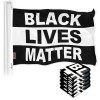 UD_Black Lives Matter (Black/White) Flag 3x5 Ft 5-Pack Printed 150D