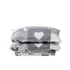 Brilliant Sunshine Grey Heart Love Patchwork, 3-Piece Quilt Set, Reversible