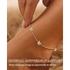Gold Ankle Bracelets for Women Waterproof - 18K Gold Plated