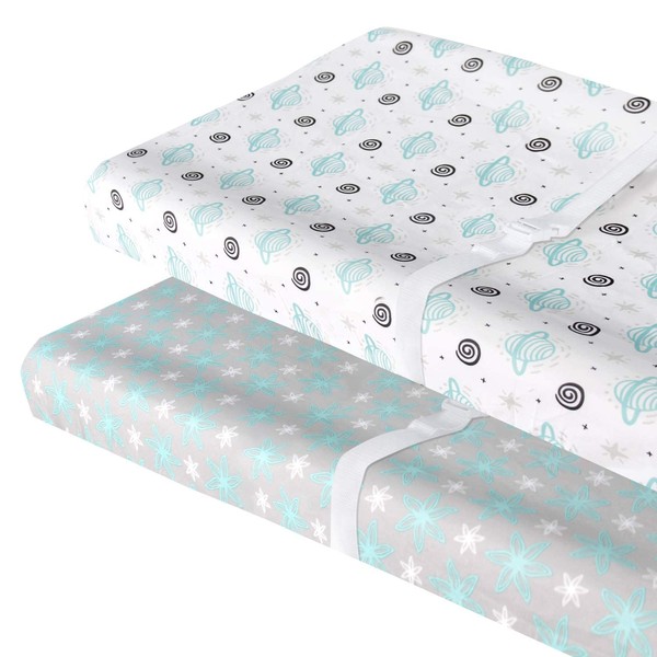 Change Pad Covers for Boys Girls, Lovely Print 2 Pack