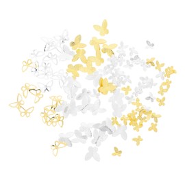 FOMIYES 300pcs Butterfly Nail Charms Set Metallic Gold Silver Nail Art Decorations for Stunning DIY Manicure Designs Durable Reliable for Salons and Home Use