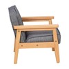 Kid Chair Sofa,Upholstered Armrest Chair with Solid Wood Structure and