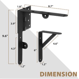 Anti Sag Gate Kit and Gate Latch - Gate Corner Bracket with Gate Hinges Heavy Duty for Wooden Fences-No Sag Gate Corner Brace Bracket for Doors, Driveway, Corral Gates, Wood Windows (Steel)