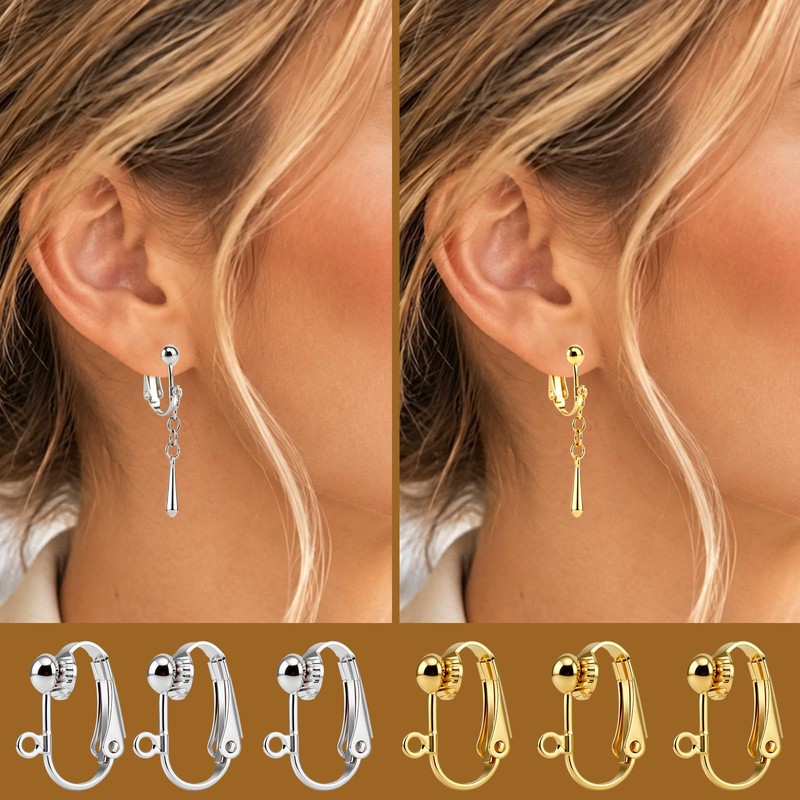 40 Pack Clip Earring Converters, Post to Clip On Earring