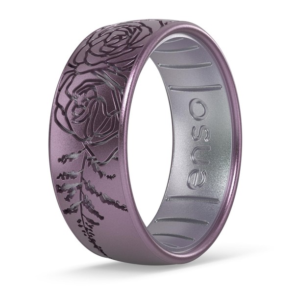 Enso Rings Etched Classic Silicone Rings - Comfortable and Flexible