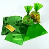 FAZHBARY 100 PCS Green Cellophane Bags Treat Bags Plastic Bags