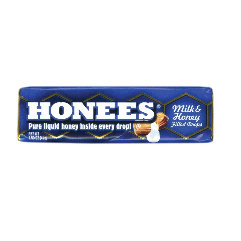 Honees Milk & Honey Filled Drops, 1.50-Ounces Bars (Pack of