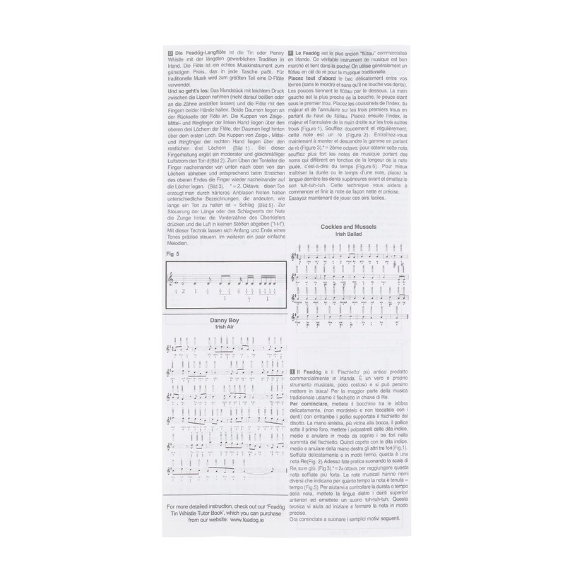 Feadog Blue D Whistle, FW28