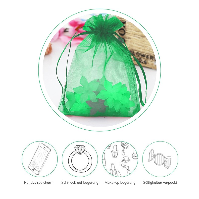 YWKJDDM 30 sacchetti in organza da riempire, per regali, matrimoni,
