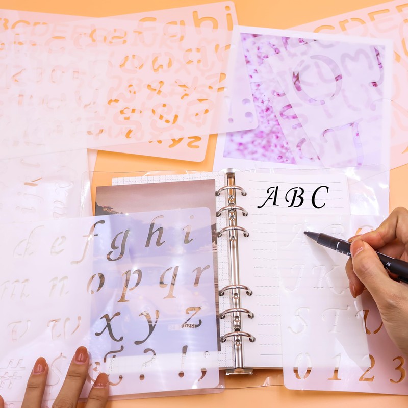 1/3, 1/2, 3/4, 1, 2 Inch Letter Stencils for Painting,