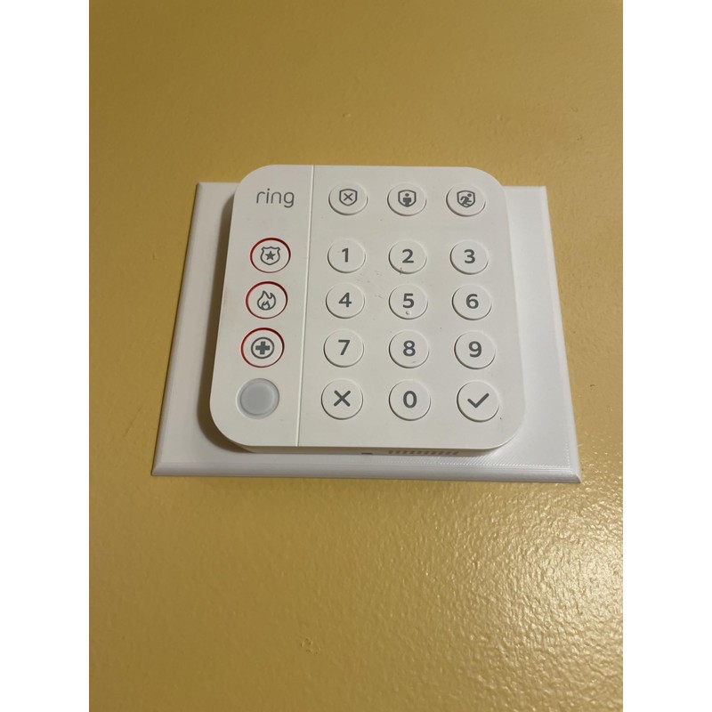 Wall Mounting Plate (Large) for Ring Alarm Keypad - 3D