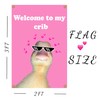 YOSASAH Welcom to My Crib Flag Tapestry 2X3 FT Funny