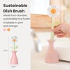 Vigar Florganic Daisy-Shaped Dish Brush with Vase Dish Brush Holder,