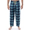 IZOD Men's Lite Touch Fleece Sleep Pajama Pant, Navy/Green Plaid,
