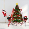 Climbing Ladder Sant Red White Golden Electric Santa Climbing Ladder