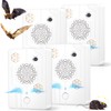 4 Pcs Ultrasonic Bat Repellent for Attic, Rechargeable Bat Deterrent